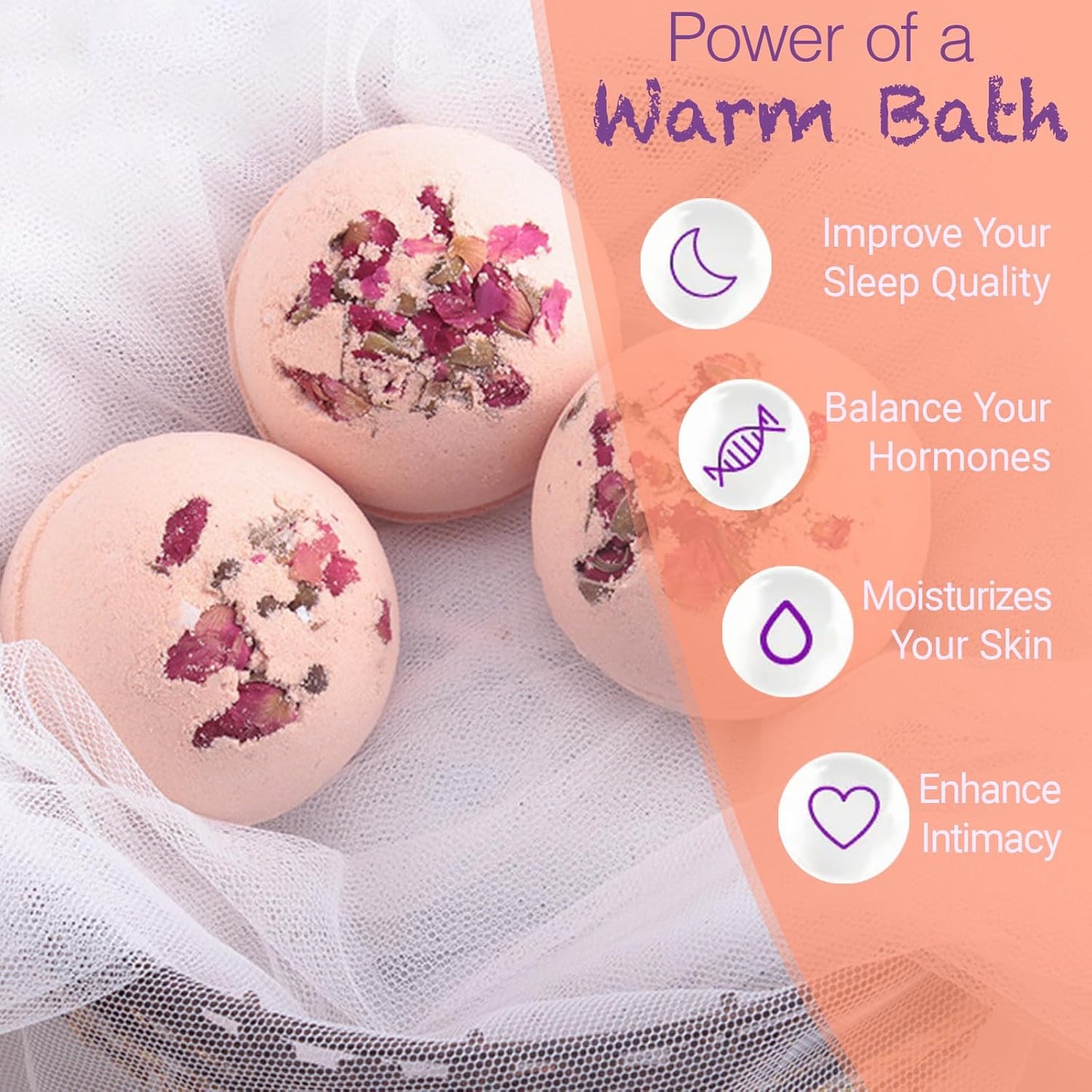 Bath Bombs for Women Spa Gift Set with Lemon Oils Sea Salt Relaxing Birthday Gift for Her Bubble Bath Skincare