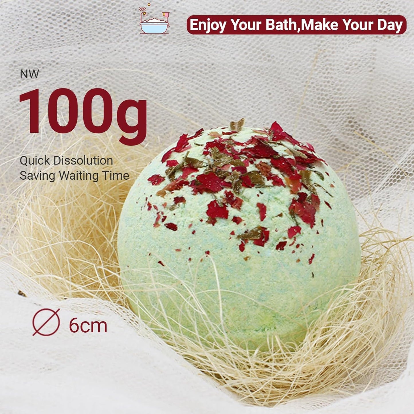 Bath Bombs for Women Spa Gift Set with Lemon Oils Sea Salt Relaxing Birthday Gift for Her Bubble Bath Skincare