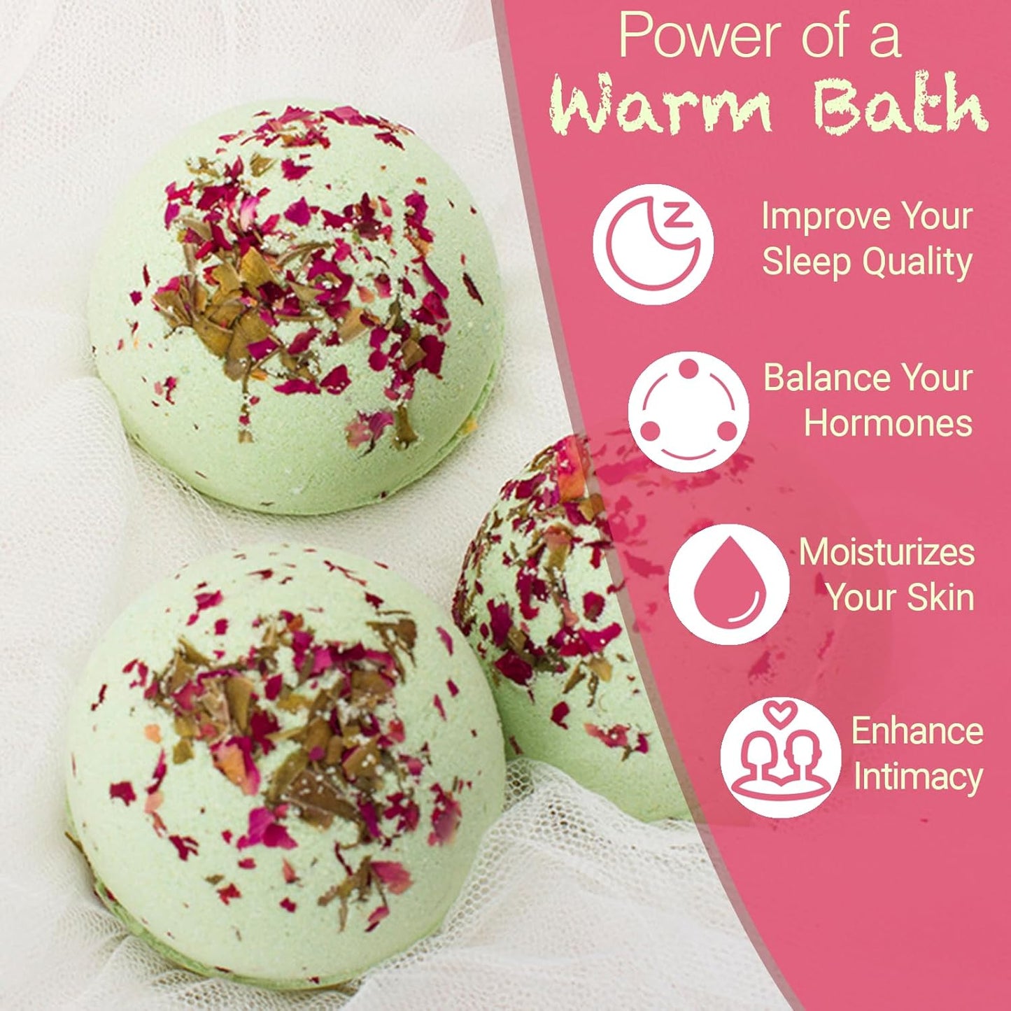 Bath Bombs for Women Spa Gift Set with Lemon Oils Sea Salt Relaxing Birthday Gift for Her Bubble Bath Skincare