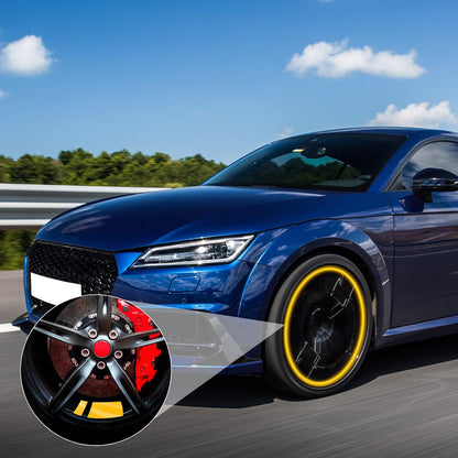 8 Pcs Wheel Rim Decal Stripes Car Decals for 18-21 Inch Wheels Reflective Car Stickers 2.36 x 2.75 Inch Automotive Decals Hash Stripe Stickers Tire Rim Safety Decoration Accessories(Yellow)