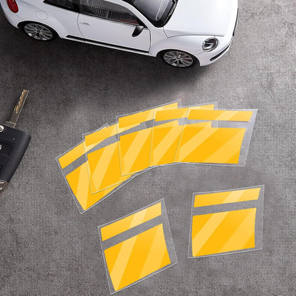 8 Pcs Wheel Rim Decal Stripes Car Decals for 18-21 Inch Wheels Reflective Car Stickers 2.36 x 2.75 Inch Automotive Decals Hash Stripe Stickers Tire Rim Safety Decoration Accessories(Yellow)