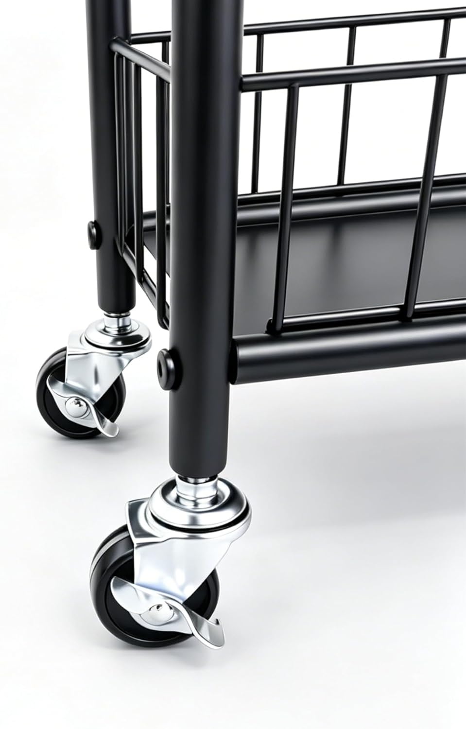 6-Tier Slim Storage Cart with Wheels, Metal 6in Narrow Rolling Shelf, Sturdy Slim Storage with Hooks Ideal for Kitchen, Bathroom, and Laundry Room, Yellow
