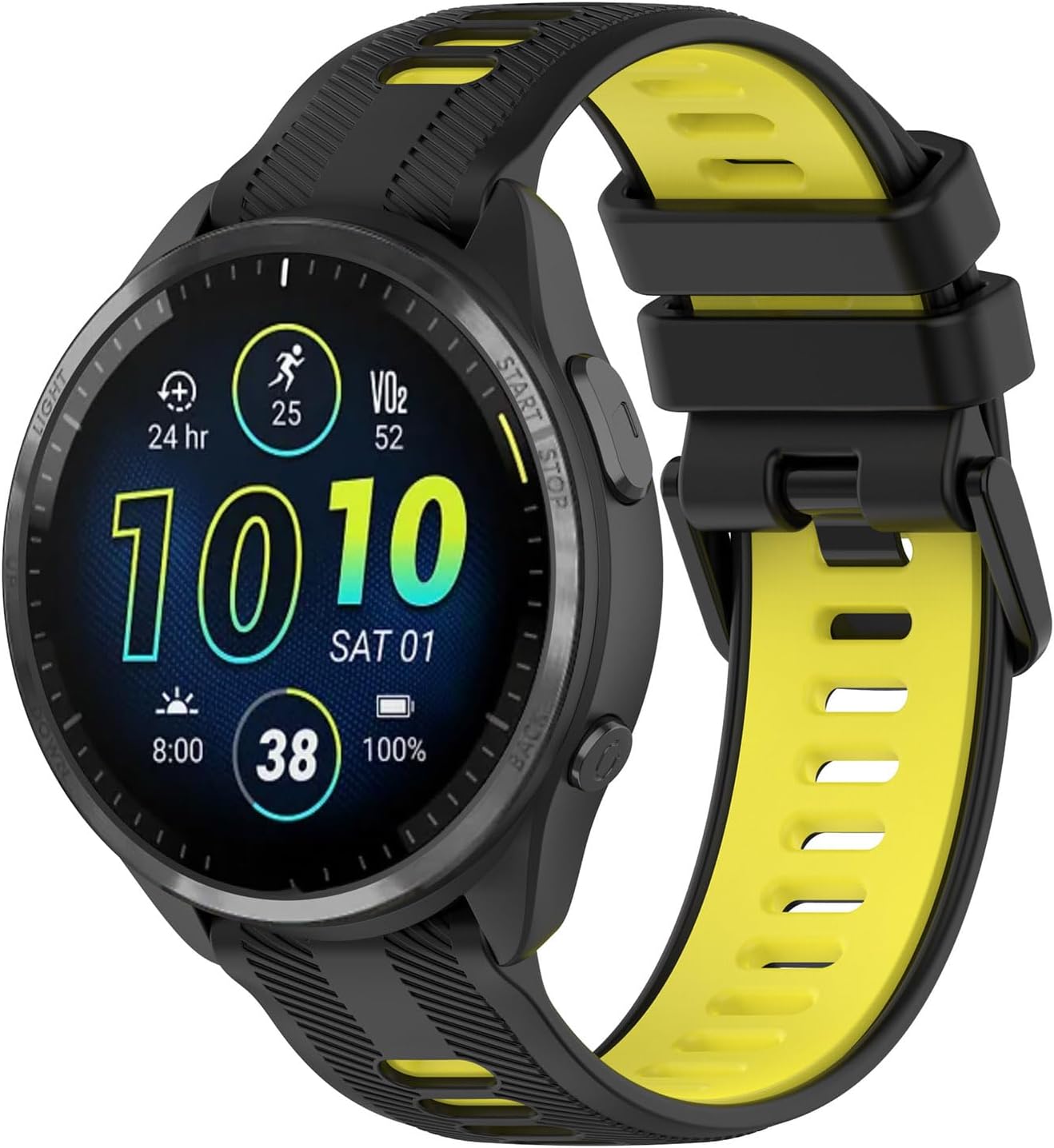 Fit for Garmin Forerunner 965 Watch Bands Women Men, 22mm Adjustable Sport Soft Silicone Replacement Bands Straps Wristbands Fit for Garmin Forerunner 955 Smartwatch