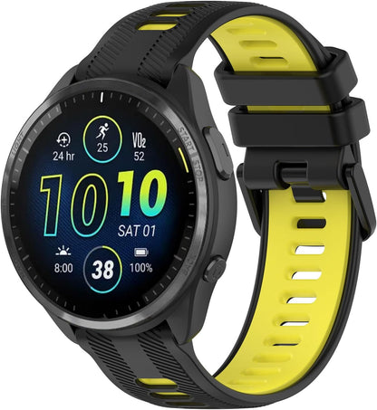 Fit for Garmin Forerunner 965 Watch Bands Women Men, 22mm Adjustable Sport Soft Silicone Replacement Bands Straps Wristbands Fit for Garmin Forerunner 955 Smartwatch