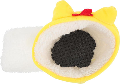 Pet Hamster Nest Cotton Bed Warm Soft Small Animal Sleeping Hideout Yellow Couch Design for Hamsters and Small Pets
