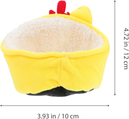 Pet Hamster Nest Cotton Bed Warm Soft Small Animal Sleeping Hideout Yellow Couch Design for Hamsters and Small Pets