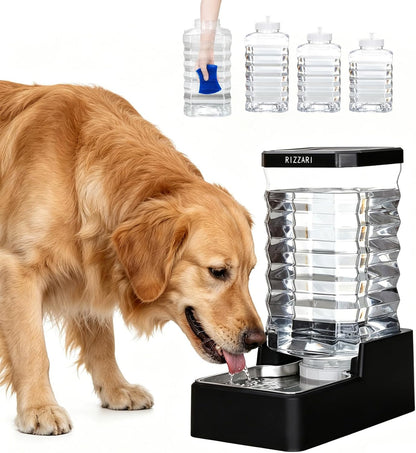 10L Gravity Dog Water Bowl Dispenser: Wide Mouth Filter-Free Design | Stable Anti-Spill Base/Dishwasher Safe Bowl / Multi-Pet Friendly Design/Travel & Workday Ready /Low Maintenance Daily Use