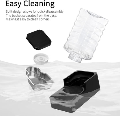 10L Gravity Dog Water Bowl Dispenser: Wide Mouth Filter-Free Design | Stable Anti-Spill Base/Dishwasher Safe Bowl / Multi-Pet Friendly Design/Travel & Workday Ready /Low Maintenance Daily Use