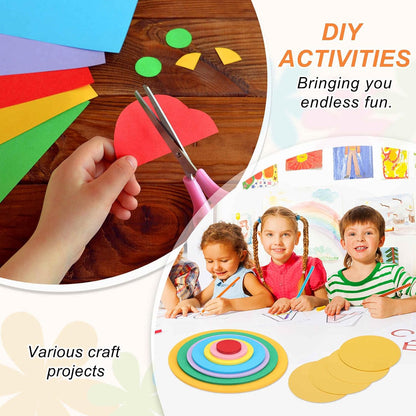 24 Pcs Circle Card Stock, 9.8 Inch Round Cutouts Paper Thick Cardboard Circles for Crafts Paint Supply DIY Projects Bulletin Board Decor, Yellow