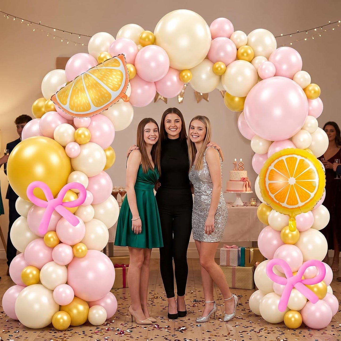 Lemon Balloon Arch Kit - 108 Pcs Pink and Yellow Balloon Arch Kit Supplies, Pastel Light Yellow Lemon Birthday Balloons Decorations for Lemonade Baby Shower Bridal Shower