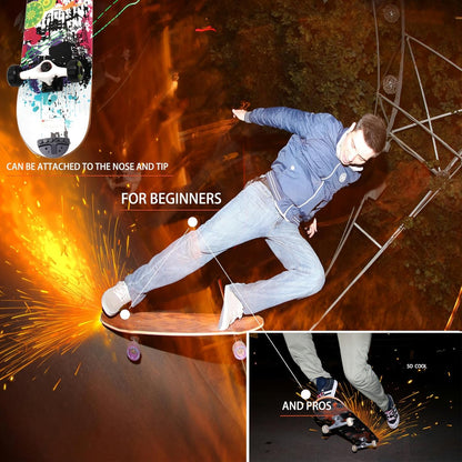 Skateboard Spark Plate,Skateboard Friction Spark Tool,Skateboarding Accessories