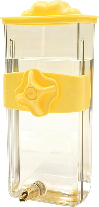 Parakeet Water Dispenser Bird Water Dispenser, Automatic Parakeet, 430ml Leak-Proof Cage Waterer for Parakeets & Small Birds (Yellow)
