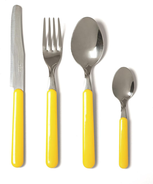 Fashion Service 24 Cutlery, Stainless Steel, Yellow