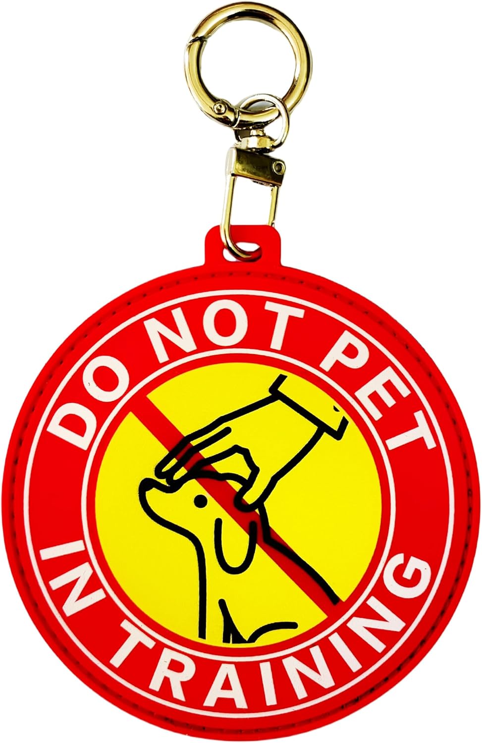Service Dog Training Patches with Clips, Do Not Pet and Stay Back Signs, Red and Yellow