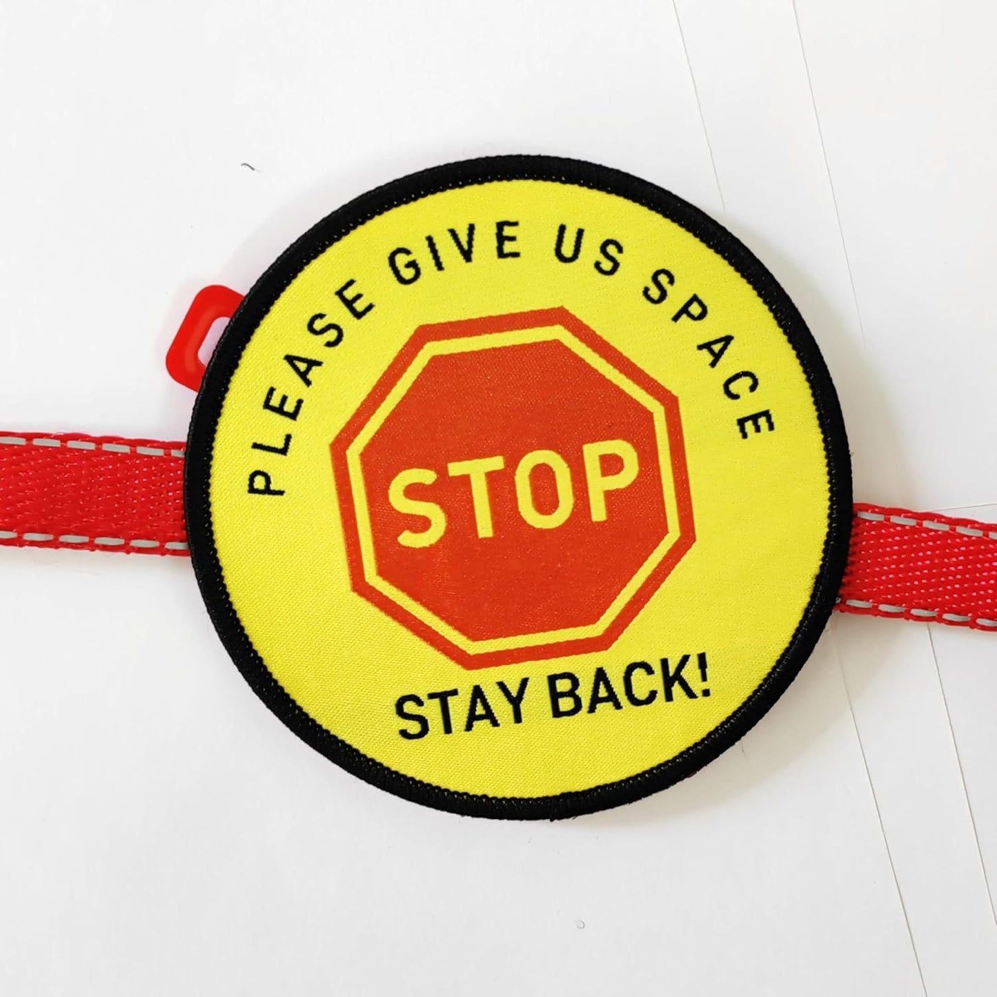 Service Dog Training Patches with Clips, Do Not Pet and Stay Back Signs, Red and Yellow