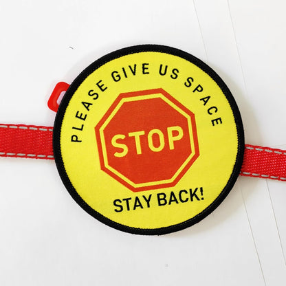 Service Dog Training Patches with Clips, Do Not Pet and Stay Back Signs, Red and Yellow