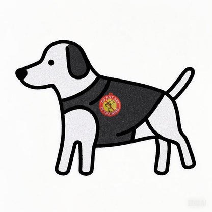Service Dog Training Patches with Clips, Do Not Pet and Stay Back Signs, Red and Yellow