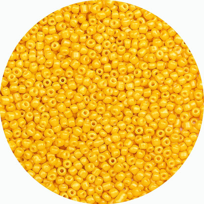 8/0 Glass Seed Beads Bulk, Orange-Yellow 3mm Tiny Round Craft Seed Bead, Small Mini Pony Beads for Jewelry Making Bracelet Necklace Wrist Beading Weaving Supplies, 2500pcs