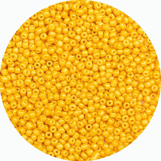 8/0 Glass Seed Beads Bulk, Orange-Yellow 3mm Tiny Round Craft Seed Bead, Small Mini Pony Beads for Jewelry Making Bracelet Necklace Wrist Beading Weaving Supplies, 2500pcs