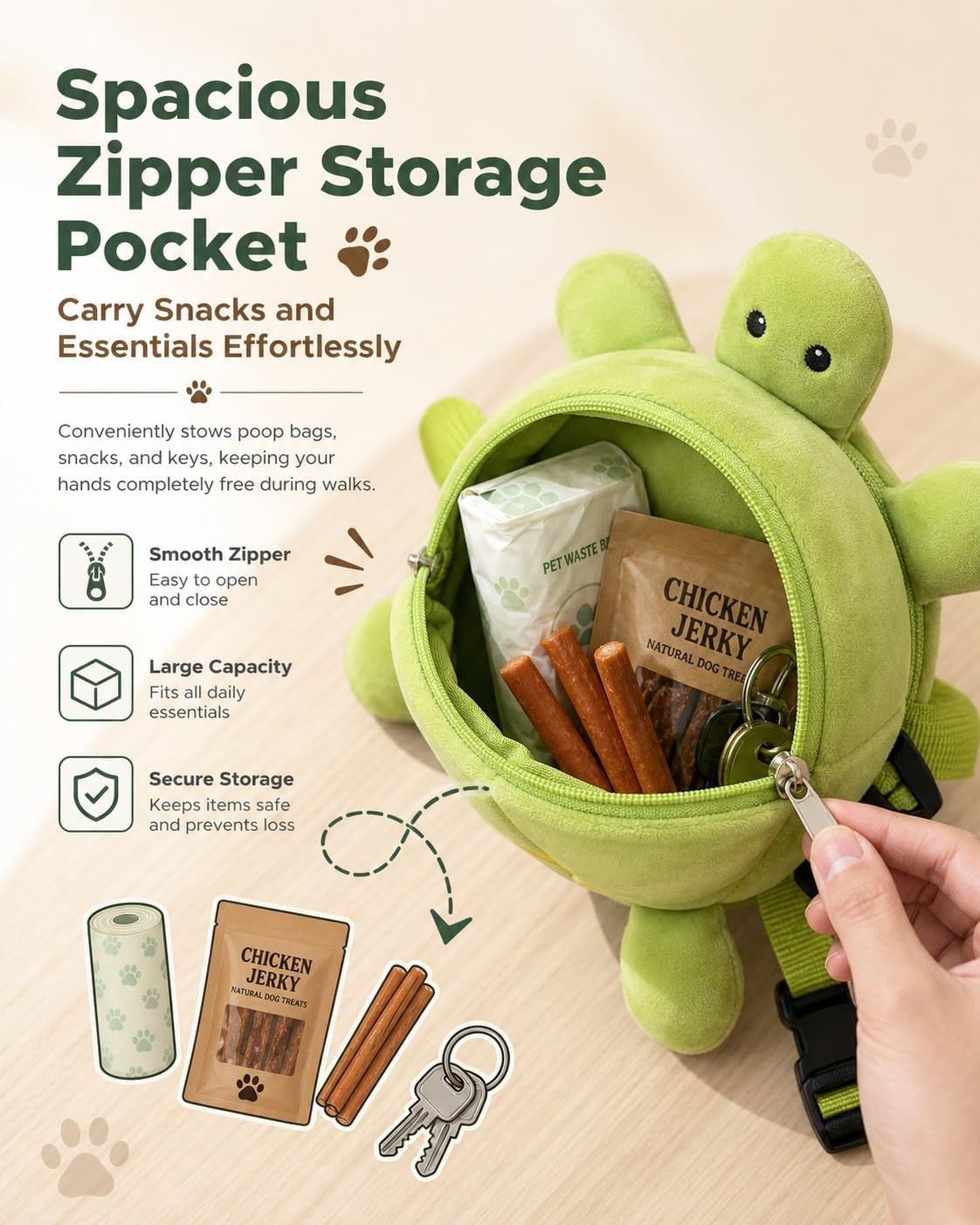 Cute Turtle Design Backpack for Pets,Cute Turtle Dog Backpack Harness,Pet Traction Chest Bag Animal Carrier for Traveling，Yellow