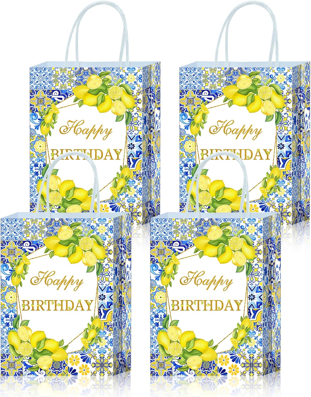 16 Pcs Lemon Birthday Party Favor Gift Goodie Bags for Capri Lemon Amalfi Coast Party Decorations