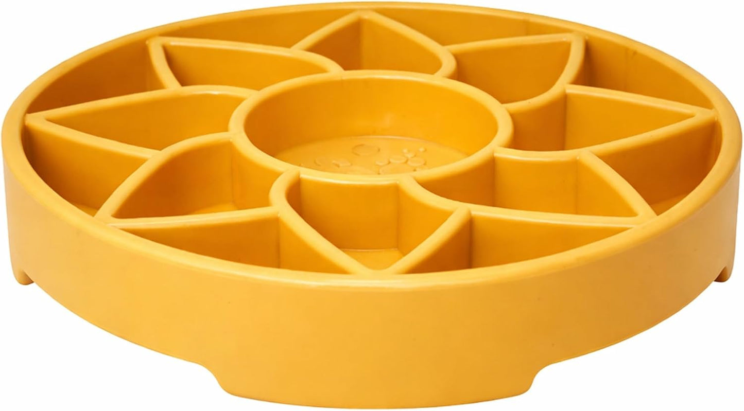 Sunflower Softie eTray – Durable Enrichment Feeder Made in USA from Non-Toxic, Pet-Safe, Food Safe Material for Mental Stimulation, Calming, Slowing Down Eating, Healthy Digestion, & More