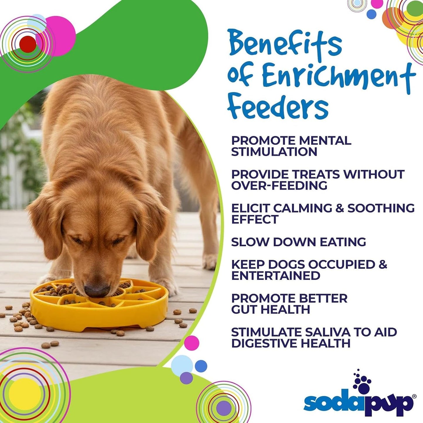 Sunflower Softie eTray – Durable Enrichment Feeder Made in USA from Non-Toxic, Pet-Safe, Food Safe Material for Mental Stimulation, Calming, Slowing Down Eating, Healthy Digestion, & More