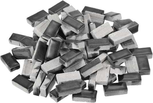 250g Ceramic Mosaic Tiles for Crafts Bulk, Rectangle Yellow Ceramic Tile for Mosaic Kits Garden Stepping Stone Cup Mat