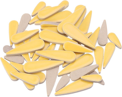 Petal Mosaic Tiles for Crafts 100g Tear Drop Porcelain Mosaic Tiles for Mosaic Art Projects and Outdoor Decorations Yellow