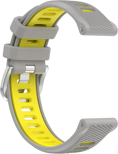 for Garmin Venu 3S Bands,18mm Double Color Soft Silicone Replacement Strap for Garmin Forerunner 265S 255S/Vivoactive 4S