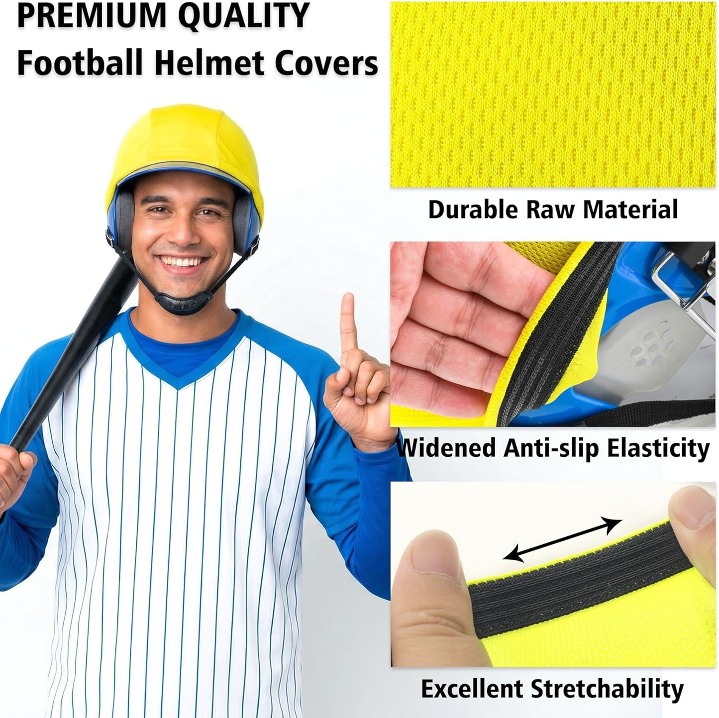 12Pcs Football Helmet Covers Bright Colors Scrimmage Helmet Cap with Anti Slip Strips for Youth Adult Football Practice Hockey Lacrosse Training Accessories
