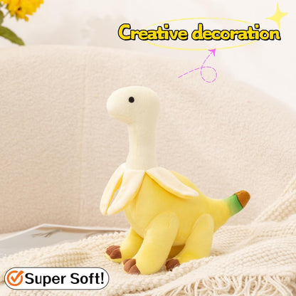 11'' Banana Dinosaur Plush Toy, Yellow Dinosur Stuffed Animal, Soft and Creative Design, Perfect Present for Kids and Friends, Ideal Present for Birthdays, Christmas, Children's Day