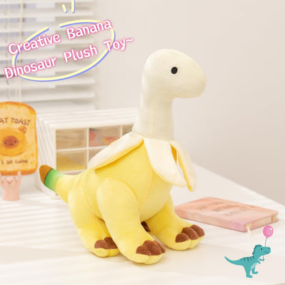 11'' Banana Dinosaur Plush Toy, Yellow Dinosur Stuffed Animal, Soft and Creative Design, Perfect Present for Kids and Friends, Ideal Present for Birthdays, Christmas, Children's Day