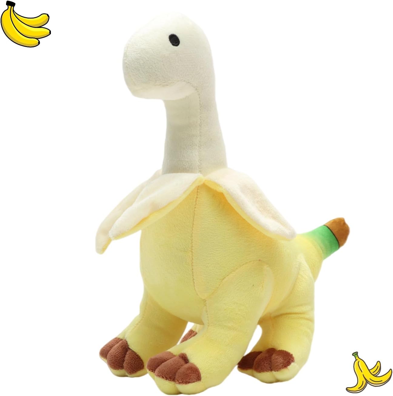 11'' Banana Dinosaur Plush Toy, Yellow Dinosur Stuffed Animal, Soft and Creative Design, Perfect Present for Kids and Friends, Ideal Present for Birthdays, Christmas, Children's Day