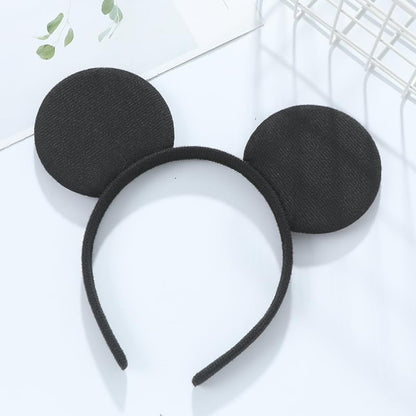 24Pcs Mouse Costume Deluxe Fabric Ears Headband Polka Dots Bow Hairs Accessories Headwear Party Favors Decorations