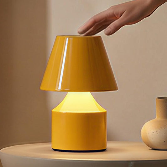 Mini Tap Lamp, Touch Control Night Light, Type-C Rechargeable Cordless Table Lamp, for Bedroom, Living Room, Kids’ Gift, Yellow