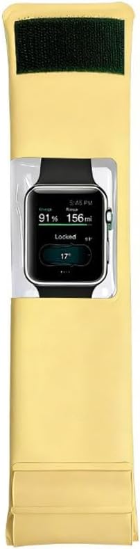 Smartwatch Protector Case, Waterproof Bag for Swimming and Diving, PVC Touch Screen Protective Case (Yellow)