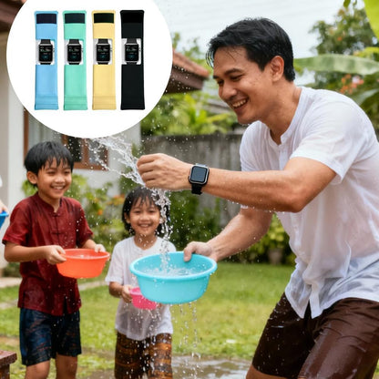 Smartwatch Protector Case, Waterproof Bag for Swimming and Diving, PVC Touch Screen Protective Case (Yellow)