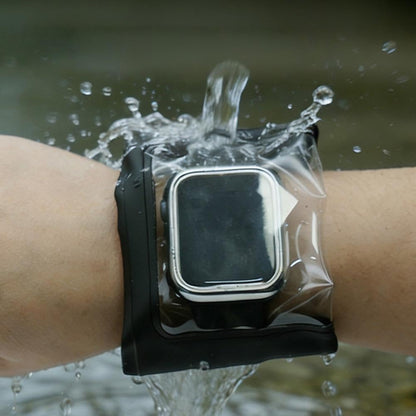 Smartwatch Protector Case, Waterproof Bag for Swimming and Diving, PVC Touch Screen Protective Case (Yellow)