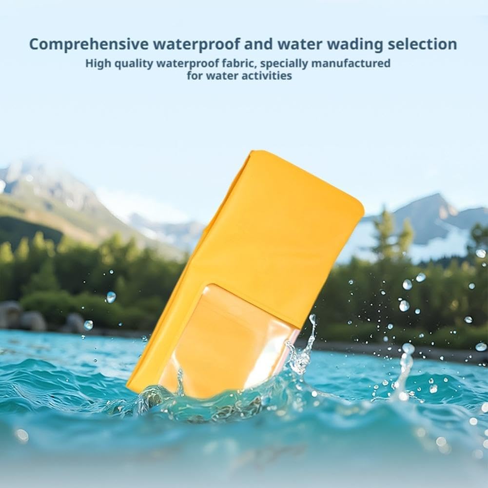 Smartwatch Protector Case, Waterproof Bag for Swimming and Diving, PVC Touch Screen Protective Case (Yellow)