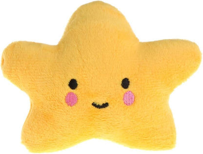 Yellow Star Plush Pet Dog Toys Cute Squeaky Toy for Interactive Toy Dog Chew Toy for Pet Dog Puppy Training Playing, Squeak