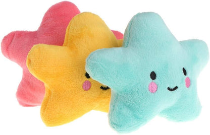 Yellow Star Plush Pet Dog Toys Cute Squeaky Toy for Interactive Toy Dog Chew Toy for Pet Dog Puppy Training Playing, Squeak