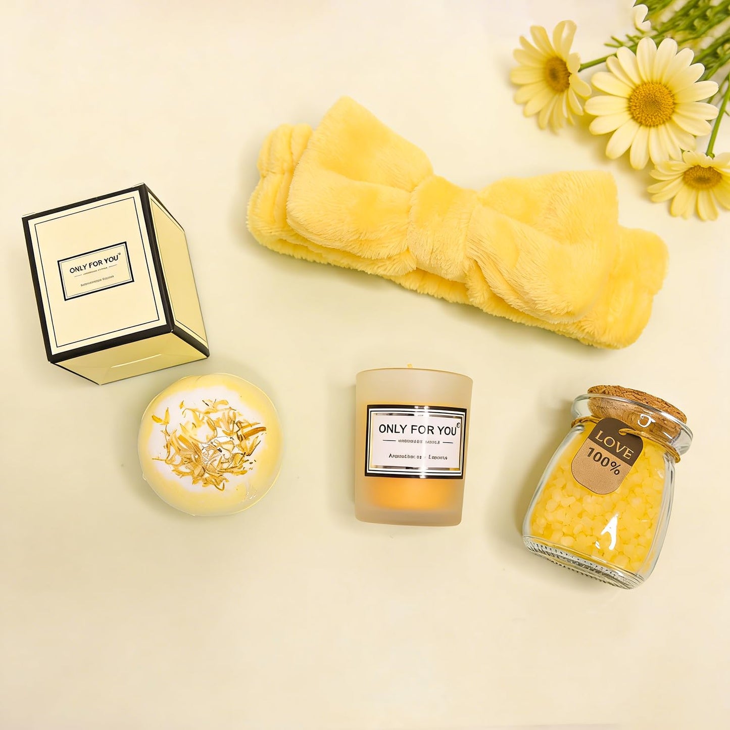 Self Care Gifts Baskets Women, 16PCS Get Well Soon Gift Box Relaxing Spa Set Care Package for Birthday, Valentines Day, Mothers Day, Christmas Gifts for Mom Girlfriend Sister Wife Grandma (Yellow)