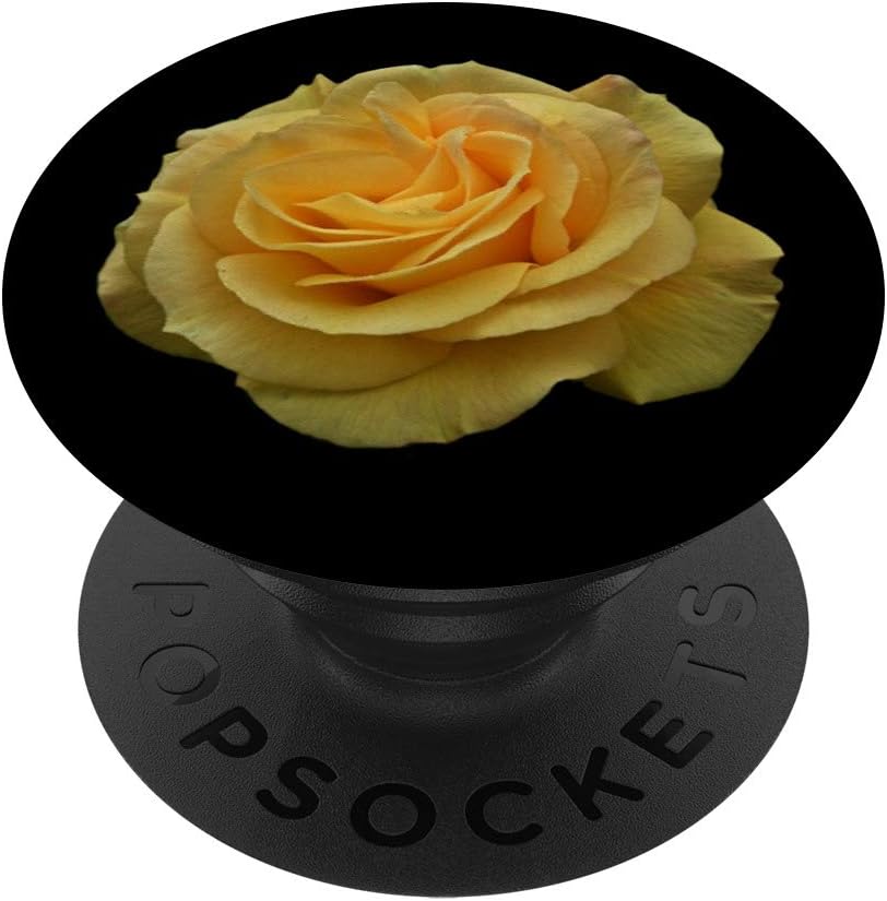 Yellow Rose Flower Cool Phone Holder Floral Gift for Women PopSockets PopGrip: Swappable Grip for Phones & Tablets