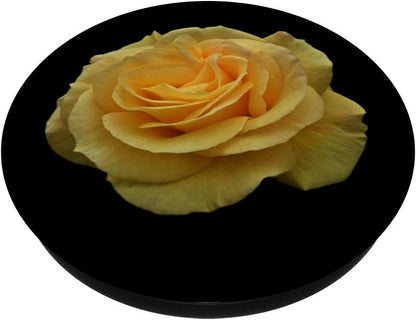 Yellow Rose Flower Cool Phone Holder Floral Gift for Women PopSockets PopGrip: Swappable Grip for Phones & Tablets