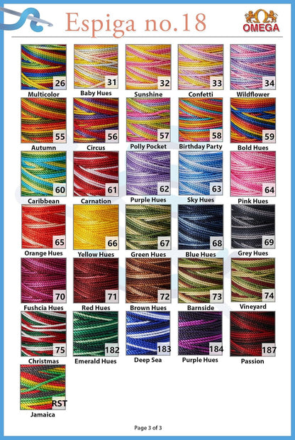 Espiga No.18-100% Nylon Omega String Cord for Knitting and Crochet - 04 Canary Yellow