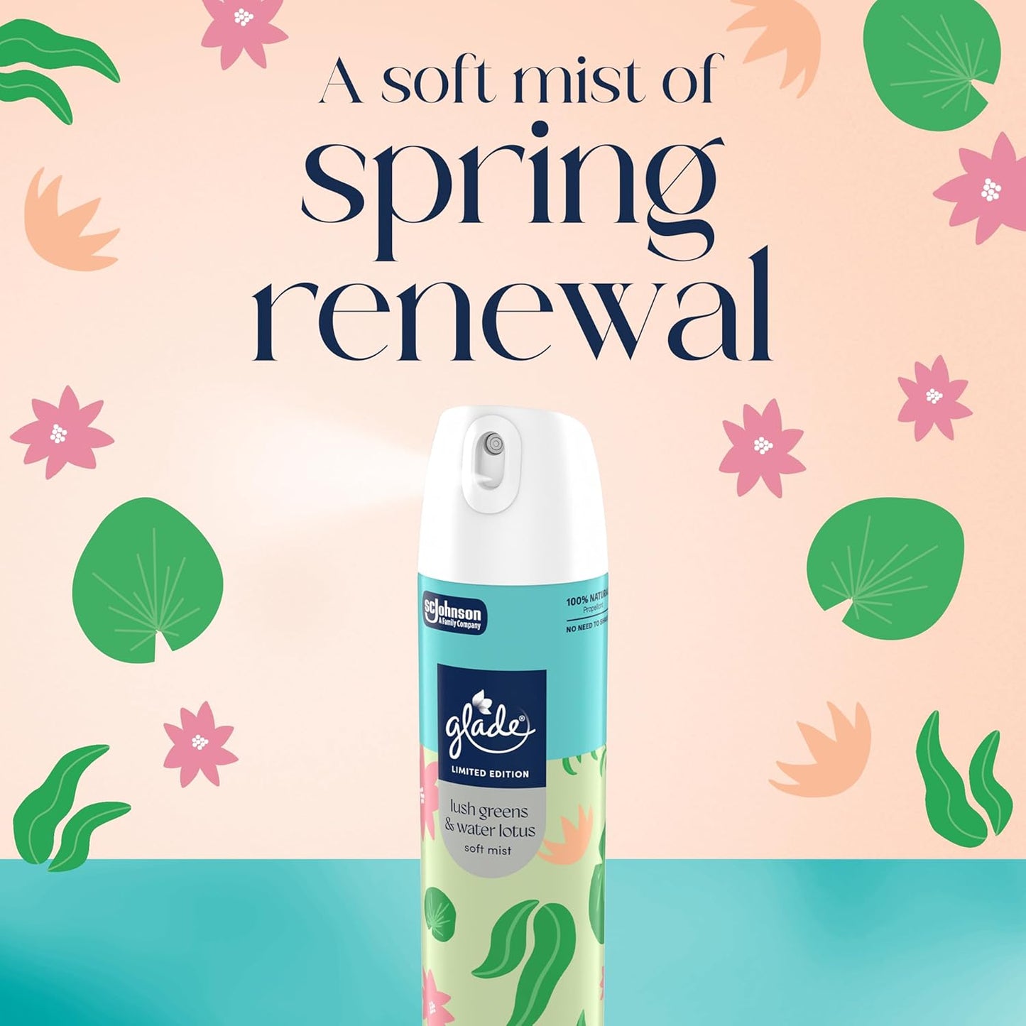 Odor Fighting Soft Mist Air Freshener Room Spray, Lemon Zest & Poppy, 8oz., 6 count