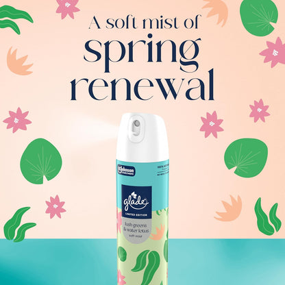 Odor Fighting Soft Mist Air Freshener Room Spray, Lemon Zest & Poppy, 8oz., 6 count