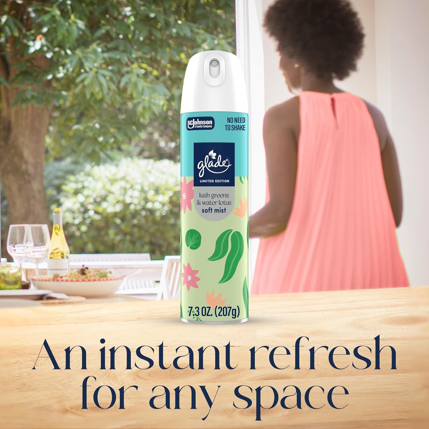Odor Fighting Soft Mist Air Freshener Room Spray, Lemon Zest & Poppy, 8oz., 6 count
