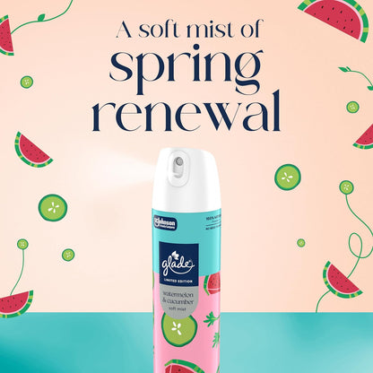 Odor Fighting Soft Mist Air Freshener Room Spray, Lemon Zest & Poppy, 8oz., 6 count